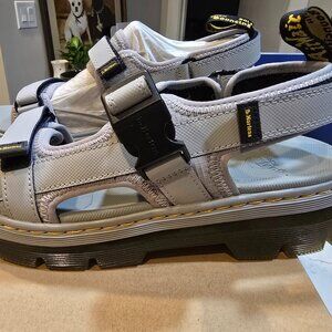 Dr Martens Forster Sandals Gunmetal Gray Mens Size 12 30835053 NEW SLIP-ON